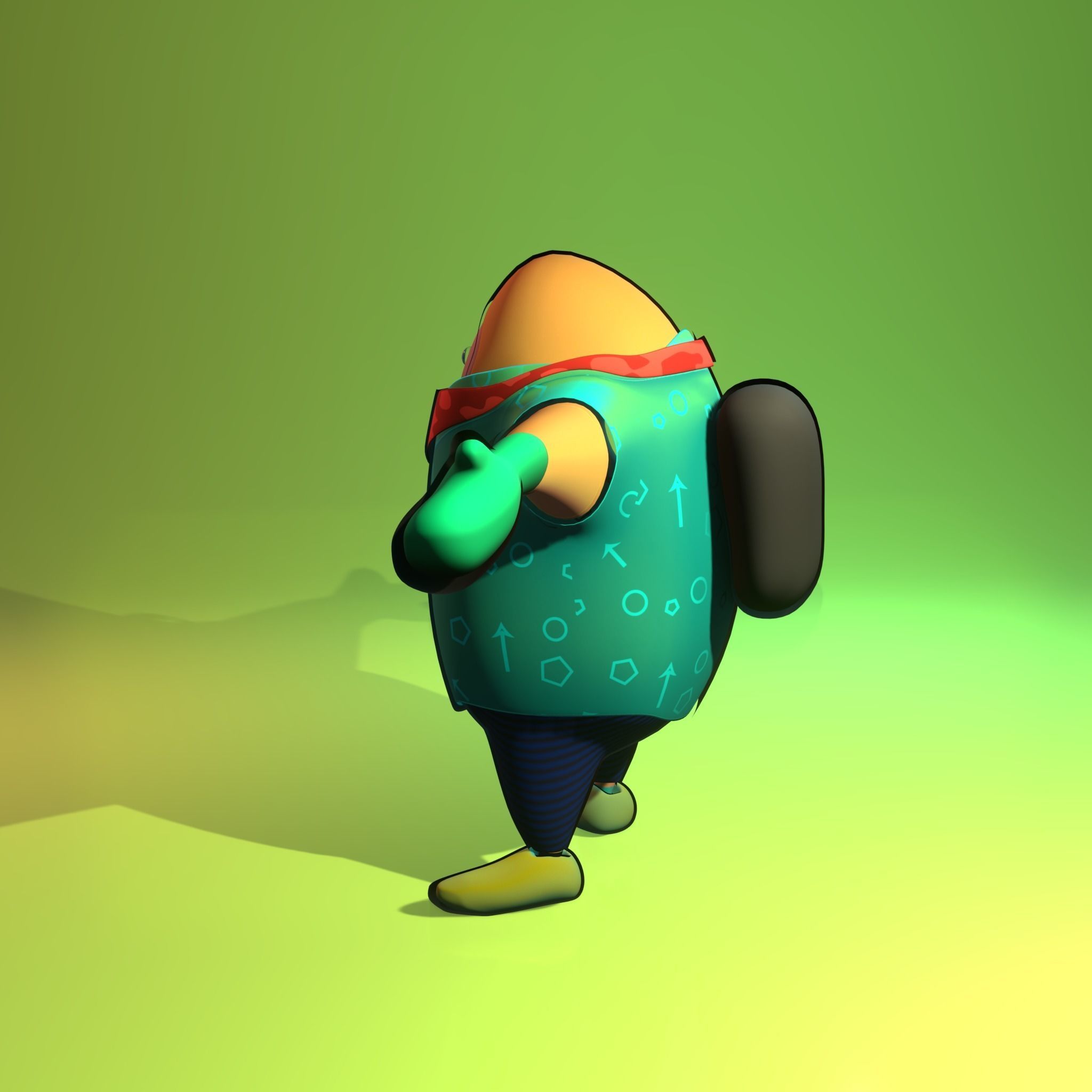 Toon Style 3D Character Low-poly 3D model_16