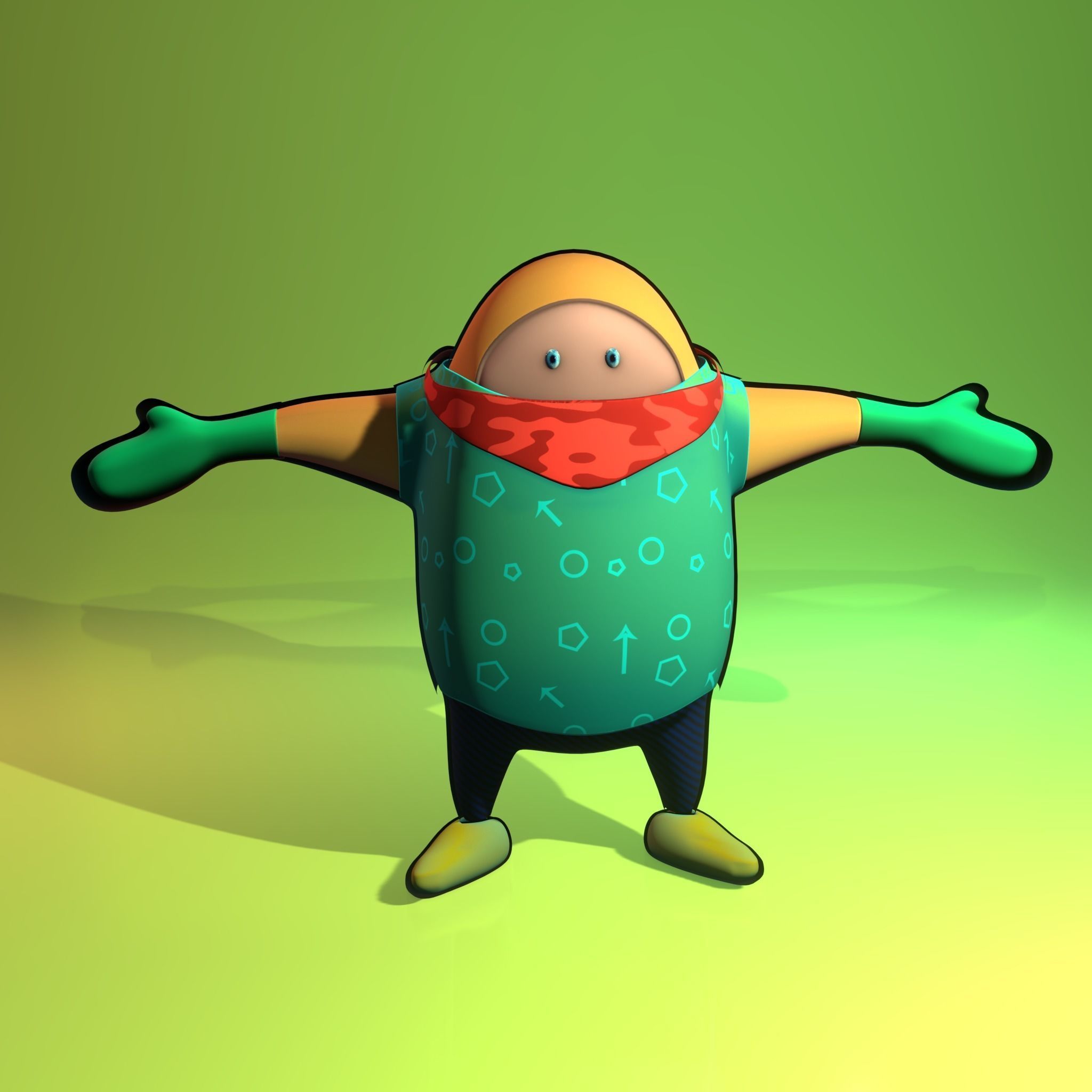 Toon Style 3D Character Low-poly 3D model_24