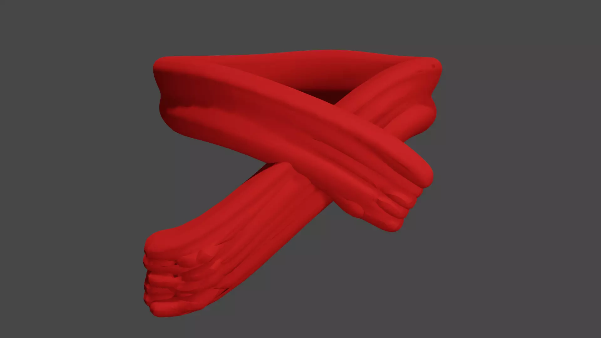 Red Scarf Free low-poly 3D model_0