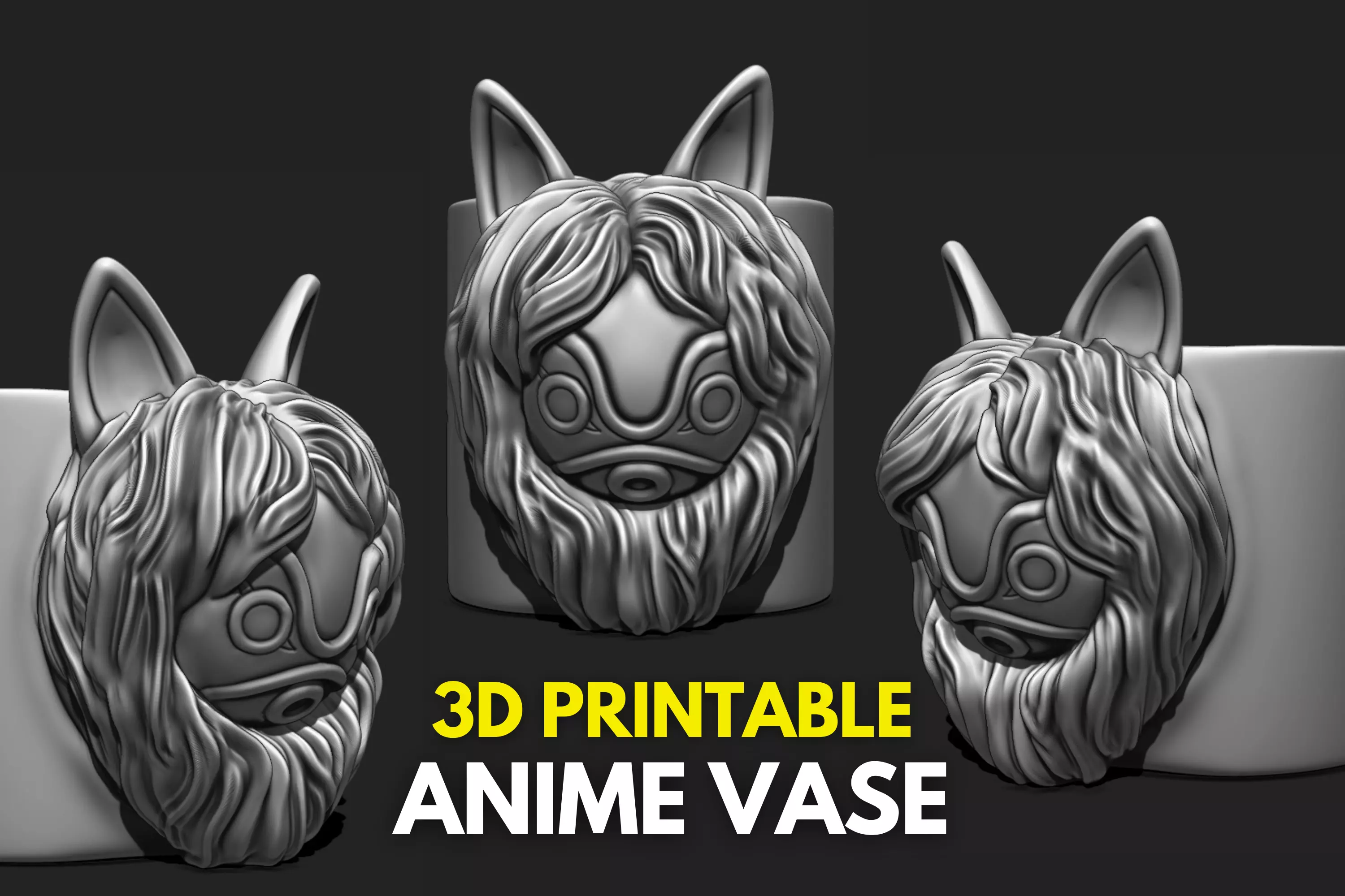 Anime Vase - Stuff Holder - 02 3D print model_0