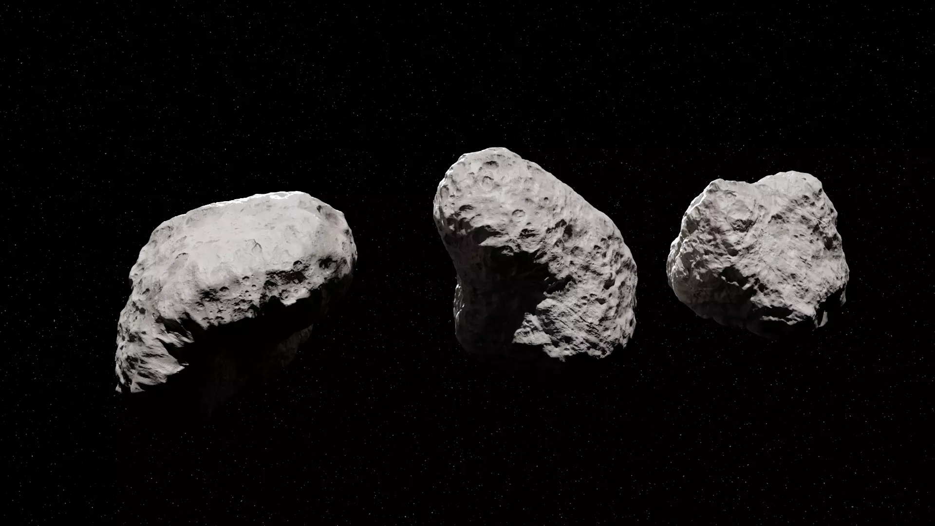 Asteroids High Detail 4K Textures 3D model_0