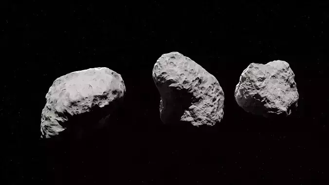Asteroids High Detail 4K Textures 3D model