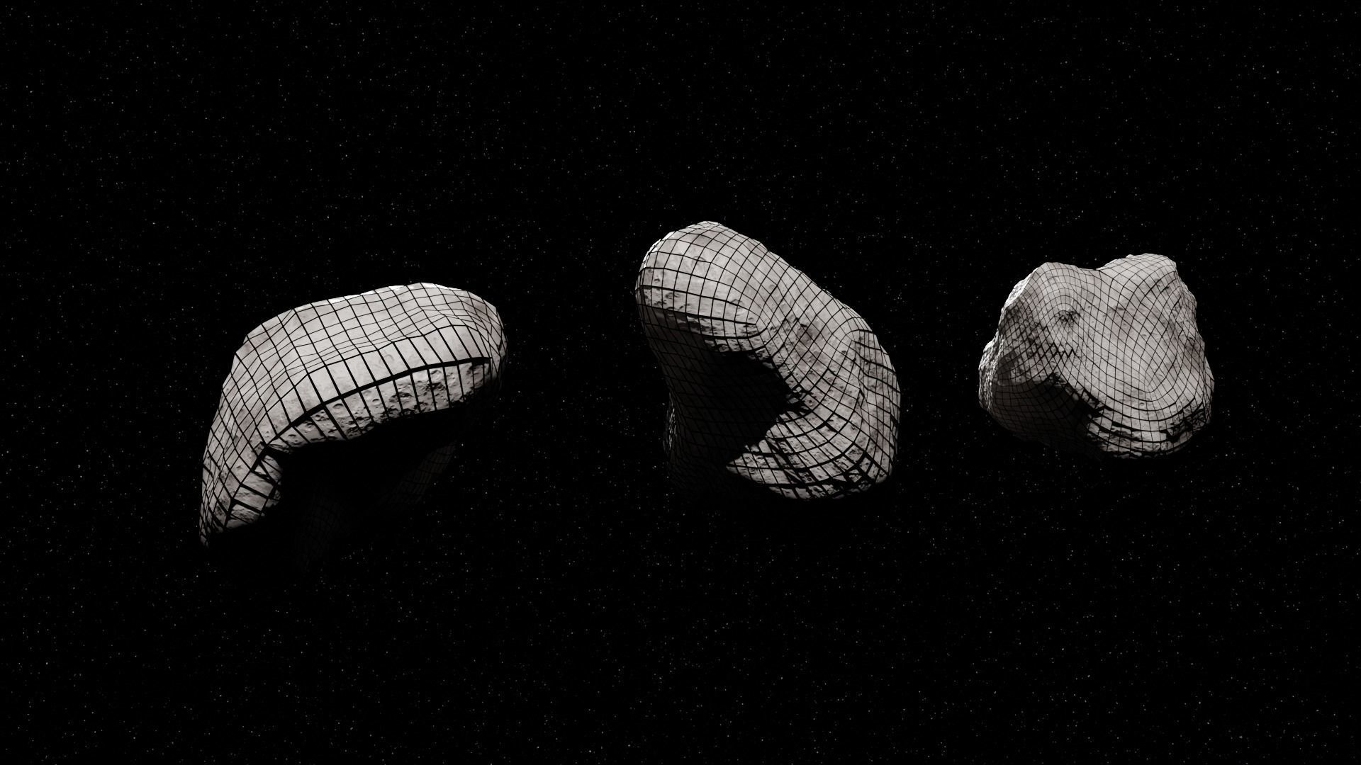 Asteroids High Detail 4K Textures 3D model_4