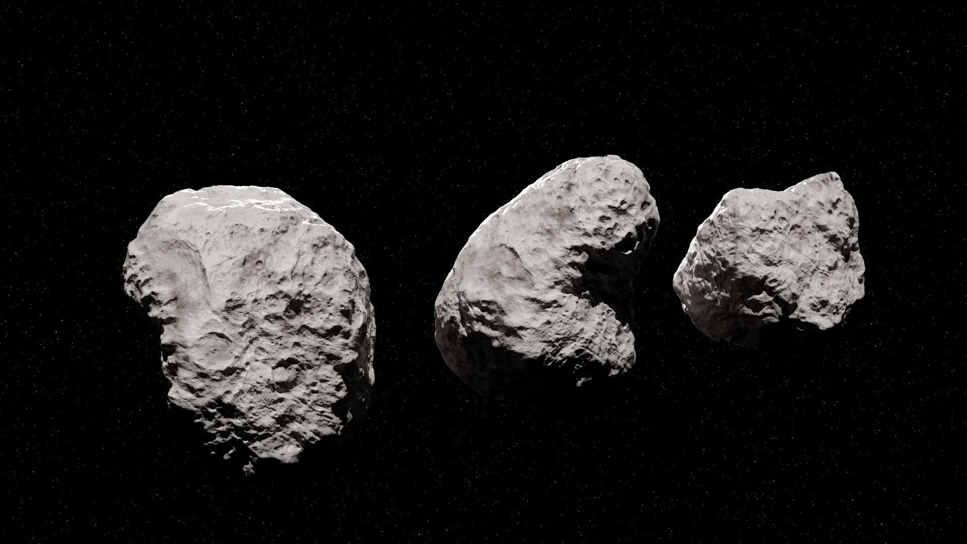 Asteroids High Detail 4K Textures 3D model_1