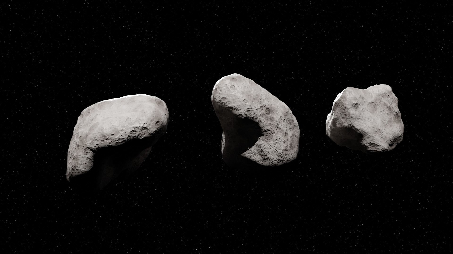 Asteroids High Detail 4K Textures 3D model_2