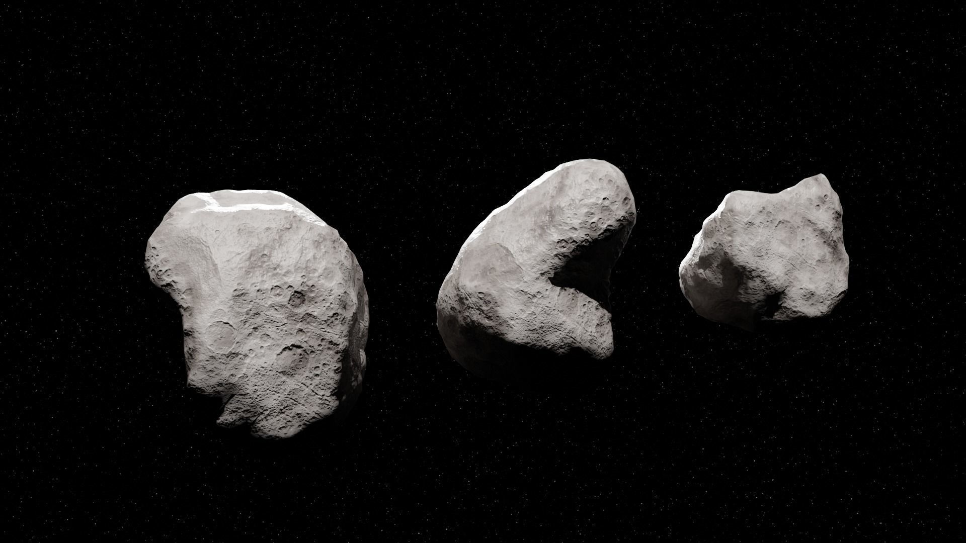 Asteroids High Detail 4K Textures 3D model_3