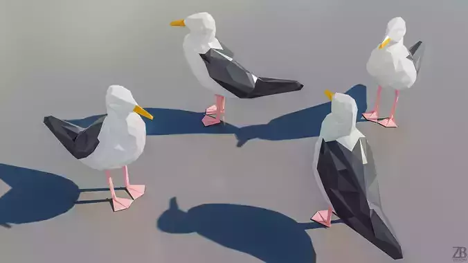 Lowpoly Seagull 001