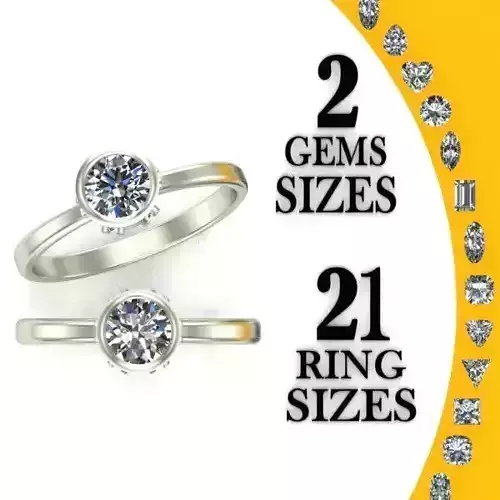 Ring with gems aroung 