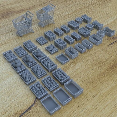 INDOOR MARKET 1-35 FOR DIORAMA SUPPORTED STL 3D print model