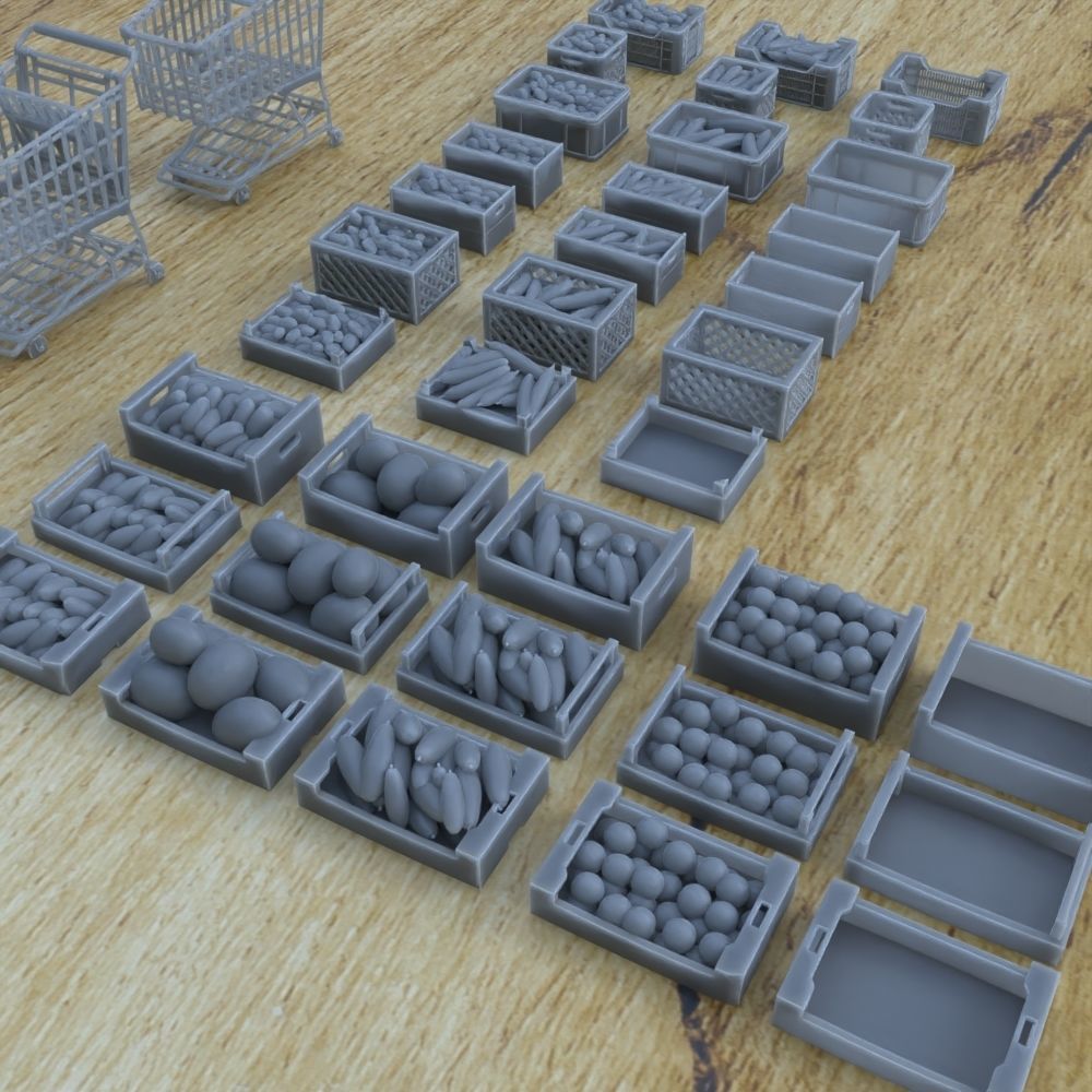 INDOOR MARKET 1-35 FOR DIORAMA SUPPORTED STL 3D print model_3