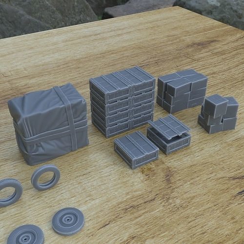 INDOOR MECHANIC ASSETS 1-35 SUPPORTED STL 3D print model 5