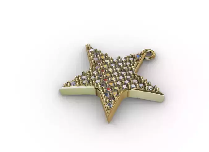 Delicate star pendant for women