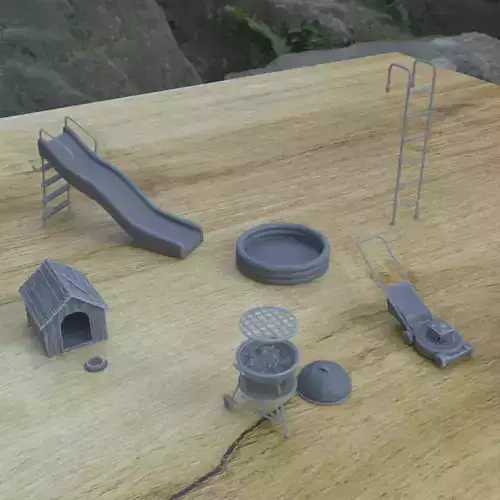 OUTDOOR HOME ASSETS 1-35 SUPPORTED STL 3D print model