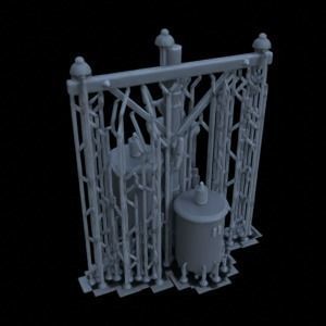 OUTDOOR POLE ASSETS 1-35 FOR DIORAMA SUPPORTED STL 3D print model_25