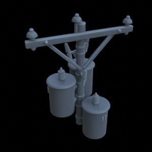 OUTDOOR POLE ASSETS 1-35 FOR DIORAMA SUPPORTED STL 3D print model_24