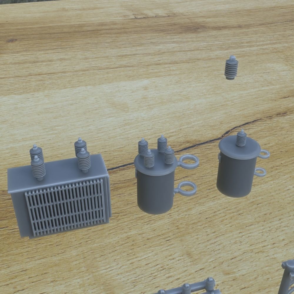 OUTDOOR POLE ASSETS 1-35 FOR DIORAMA SUPPORTED STL 3D print model_1