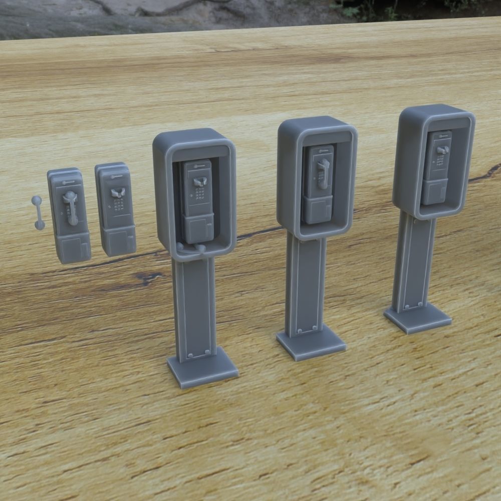 STREET ASSETS 1-35 FOR DIORAMA SUPPORTED STL 3D print model_6