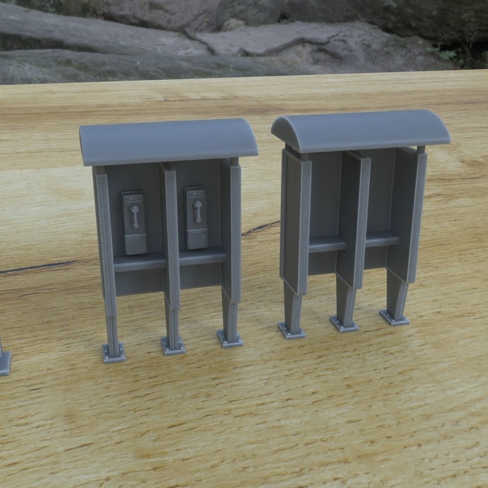 STREET ASSETS 1-35 FOR DIORAMA SUPPORTED STL 3D print model_7