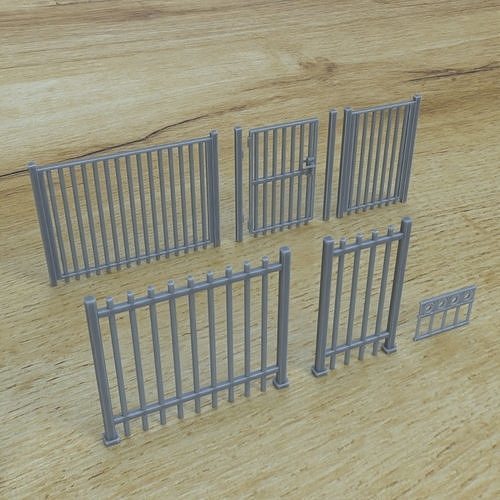 WALL FENCE ASSETS 1-35 FOR DIORAMA SUPPORTED STL 3D print model