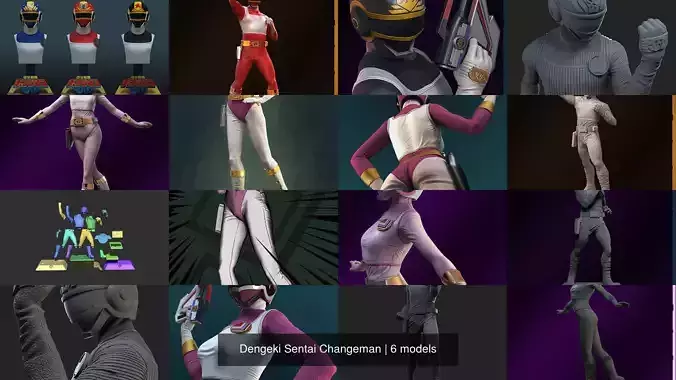 Dengeki Sentai Changeman  - 3D Printable 3D Model Collection