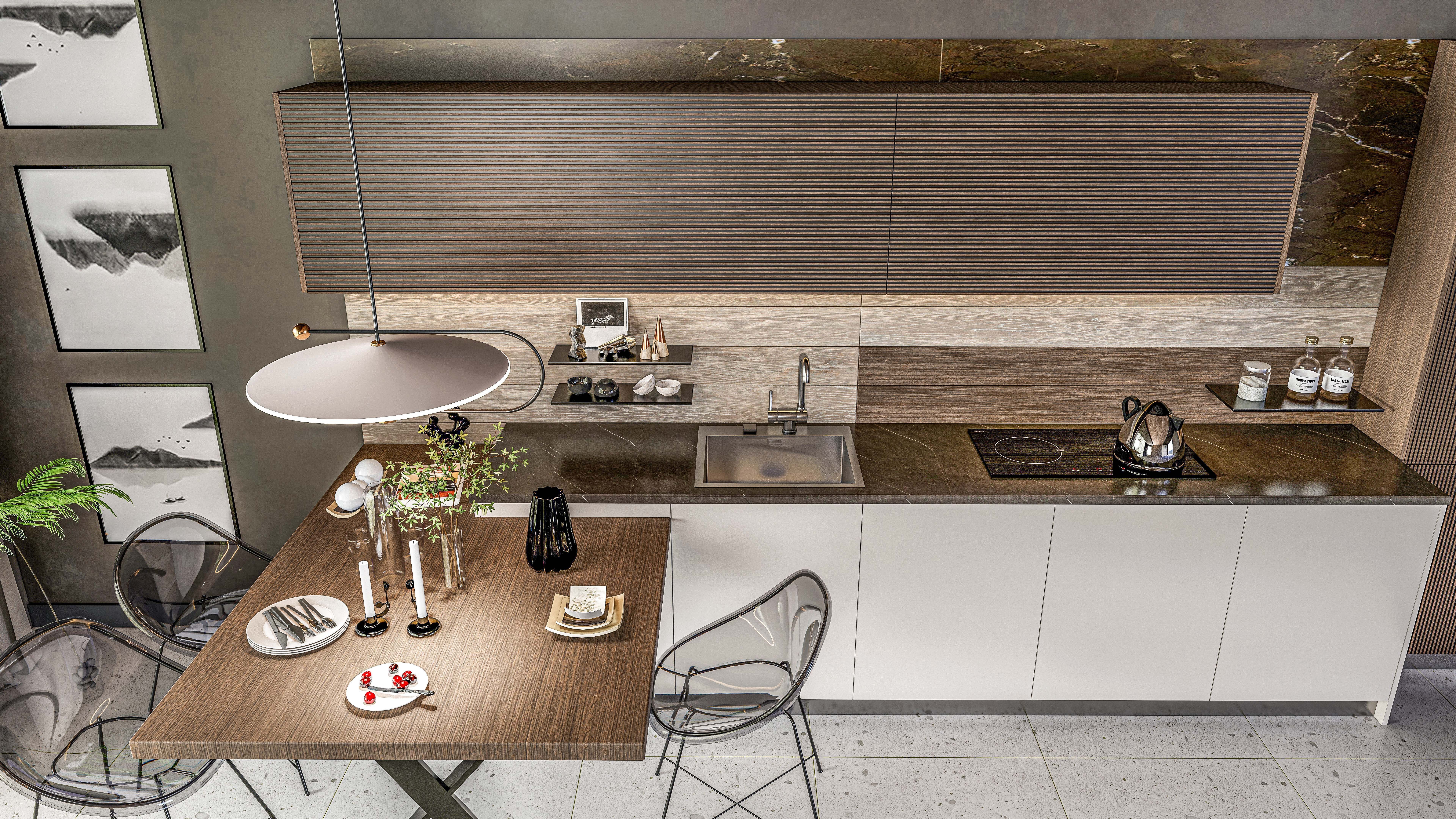 Kitchen fully parametric Resizable manufacturable 0017 3D model_12