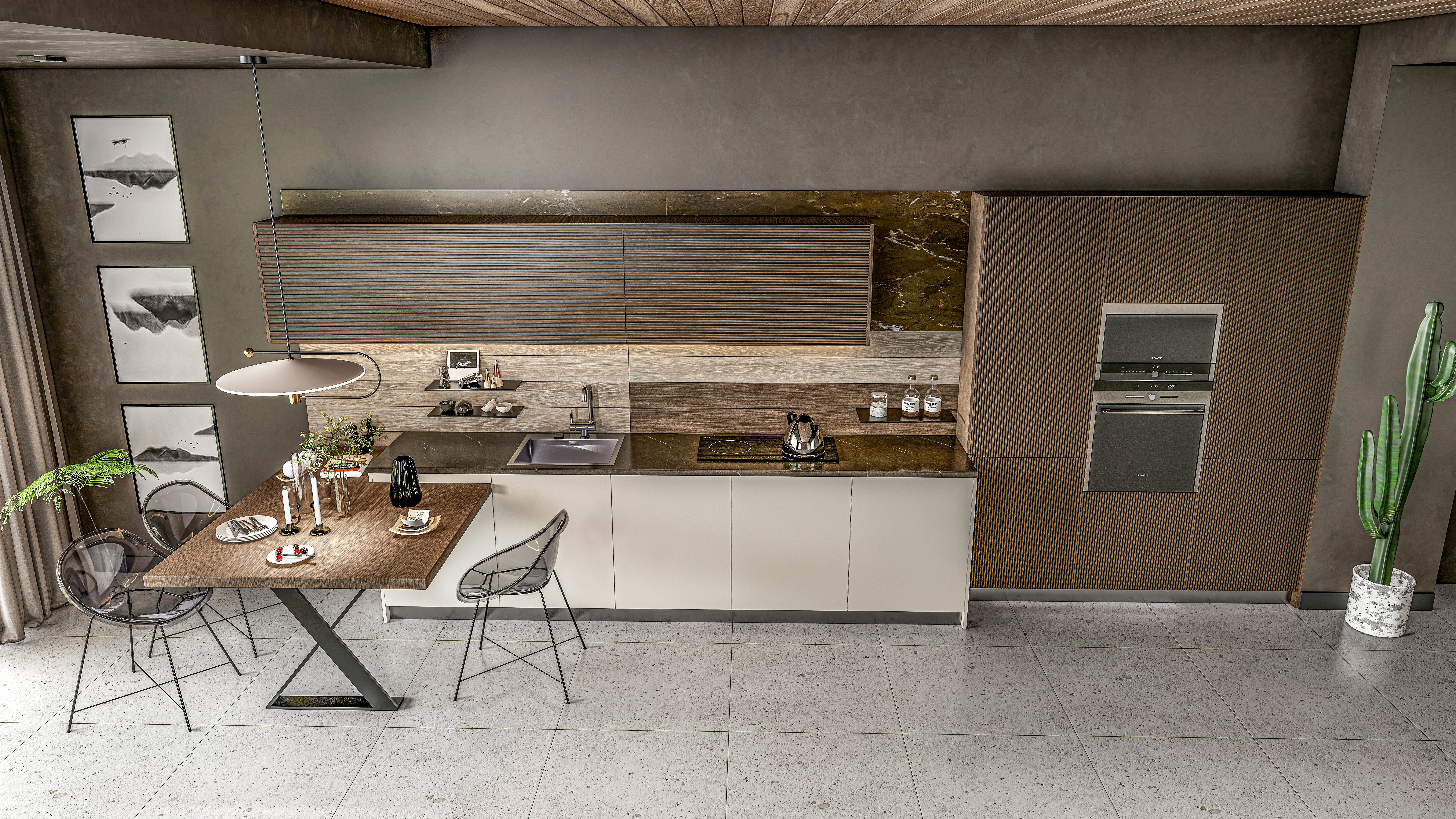 Kitchen fully parametric Resizable manufacturable 0017 3D model_15