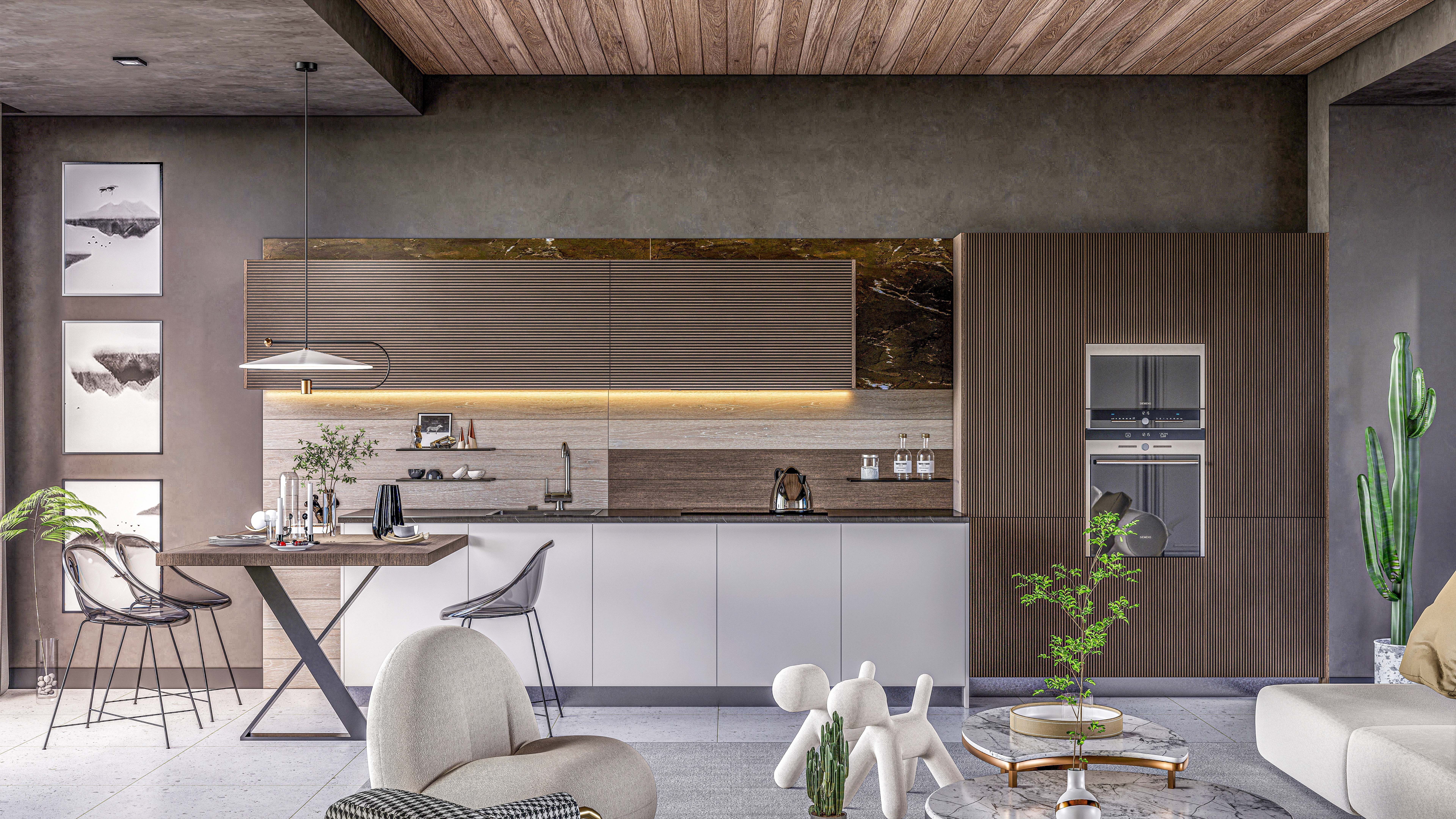 Kitchen fully parametric Resizable manufacturable 0017 3D model_16