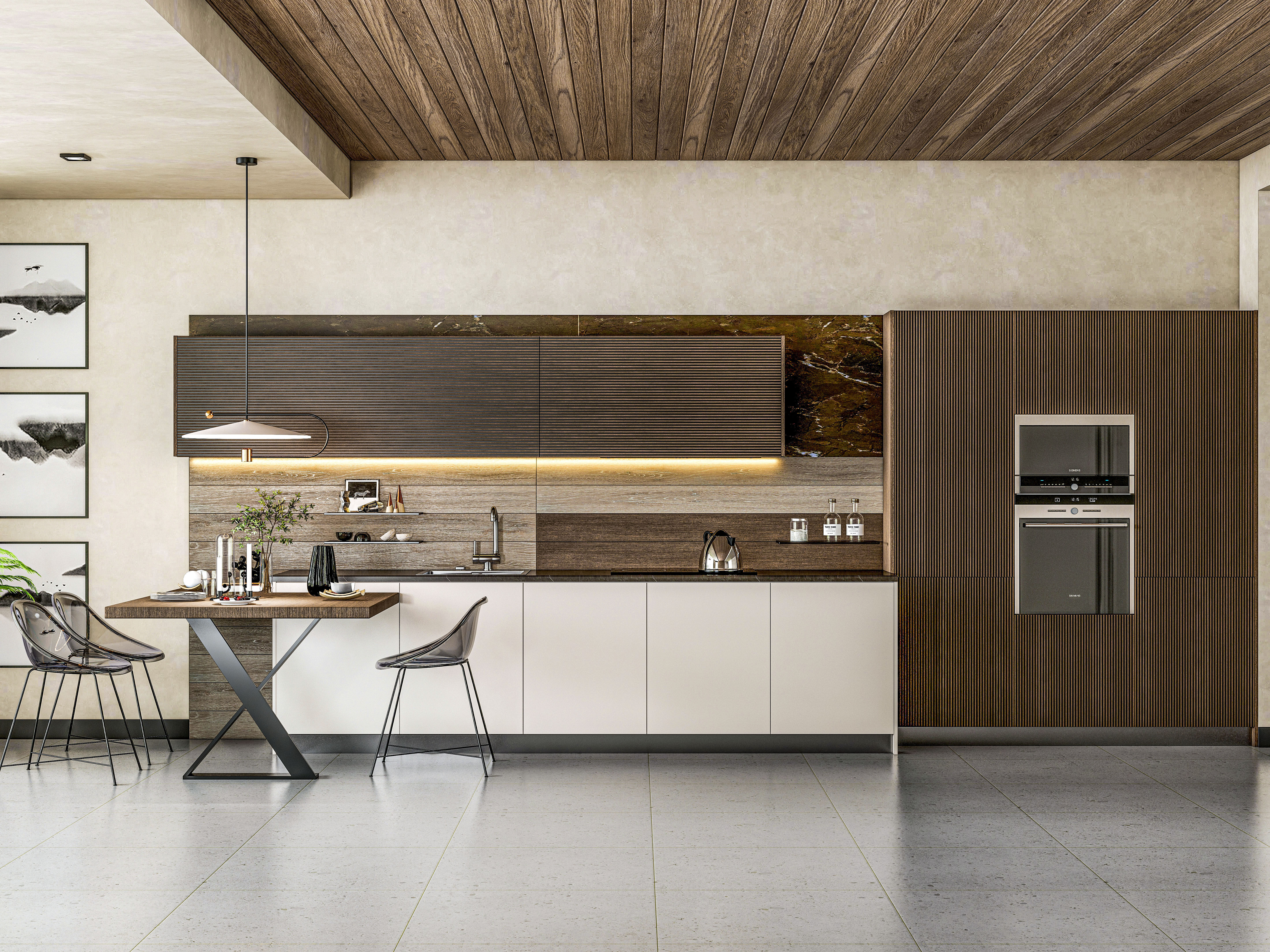 Kitchen fully parametric Resizable manufacturable 0017 3D model_18