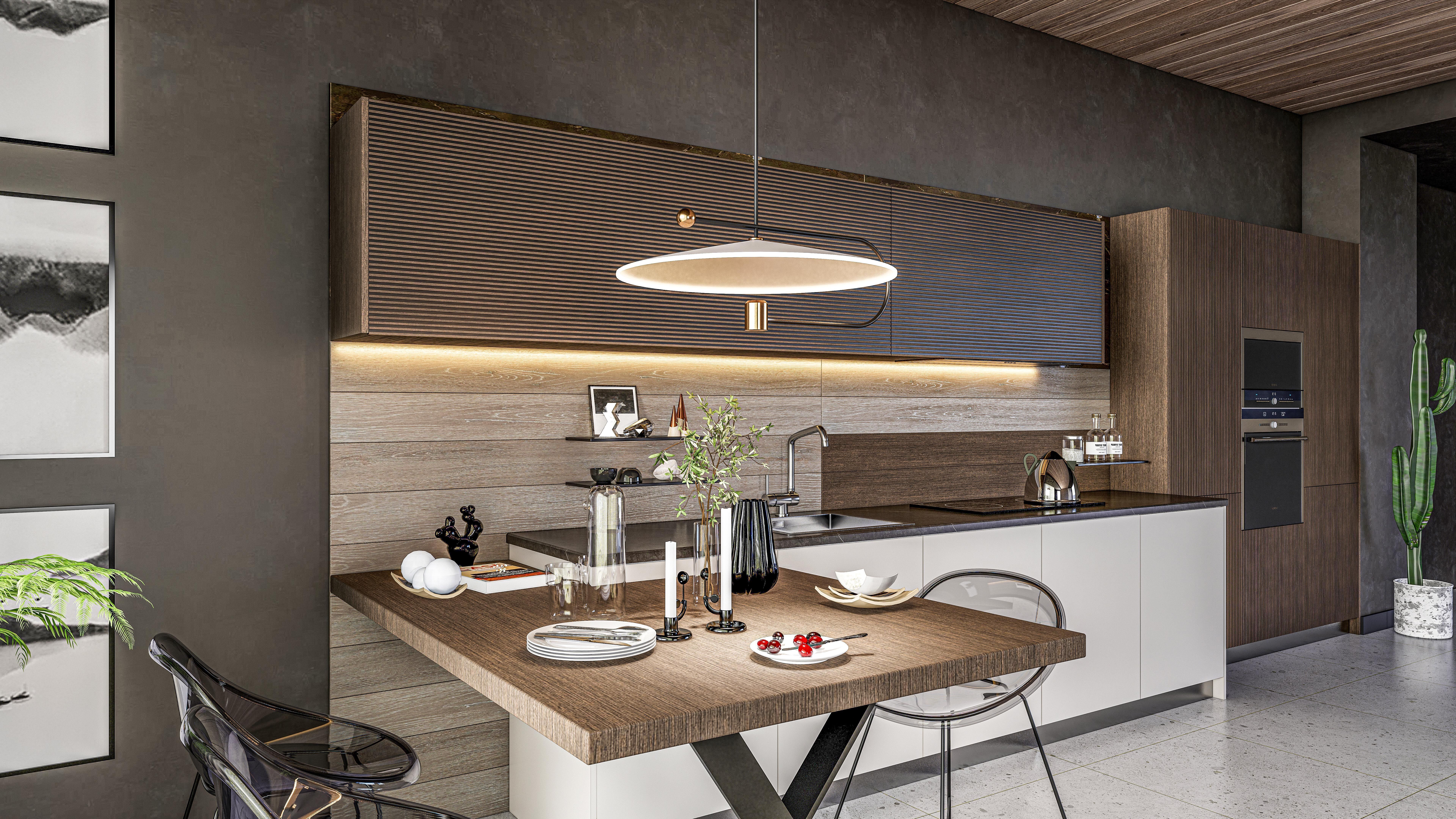 Kitchen fully parametric Resizable manufacturable 0017 3D model_13