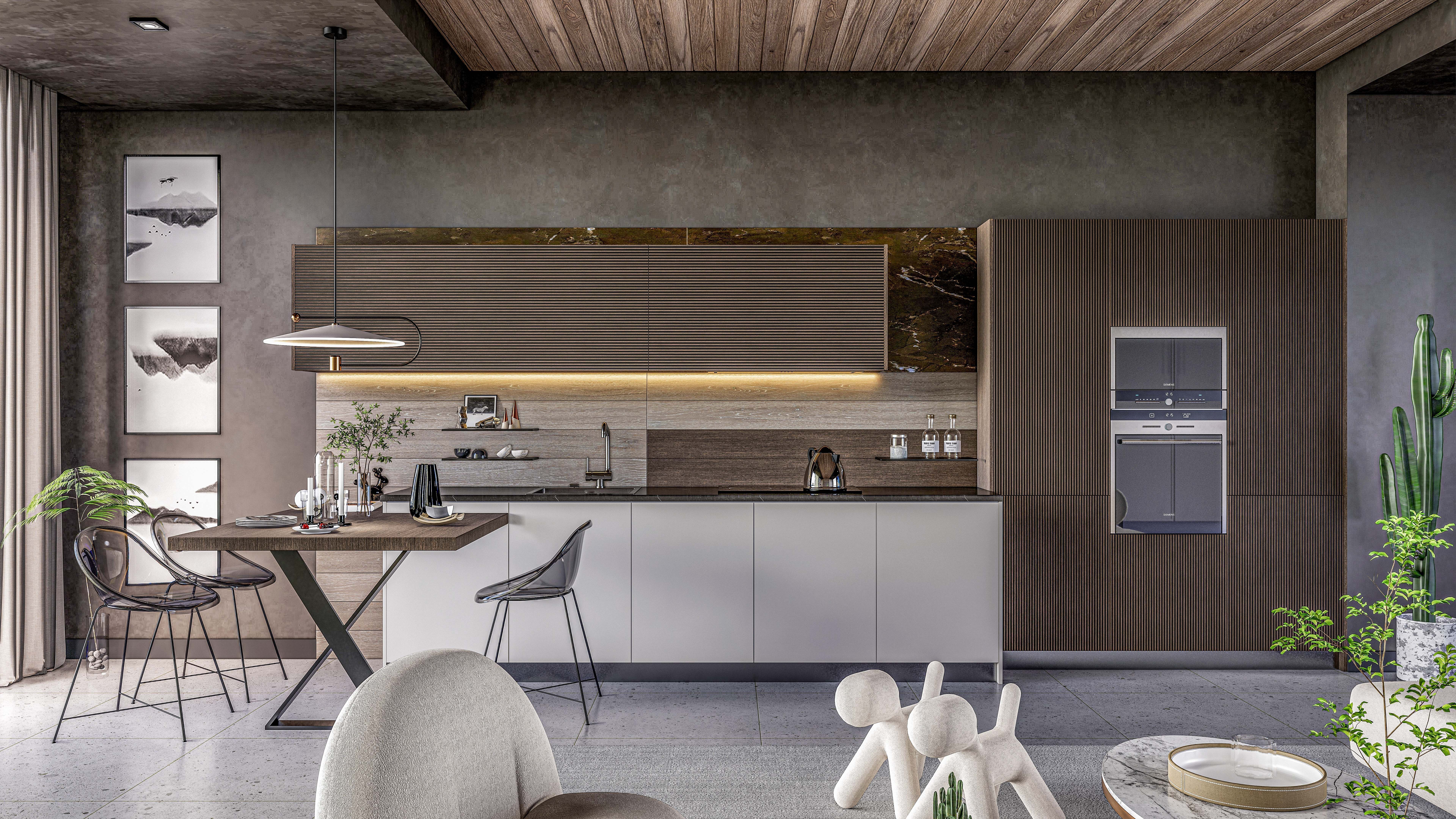 Kitchen fully parametric Resizable manufacturable 0017 3D model_19