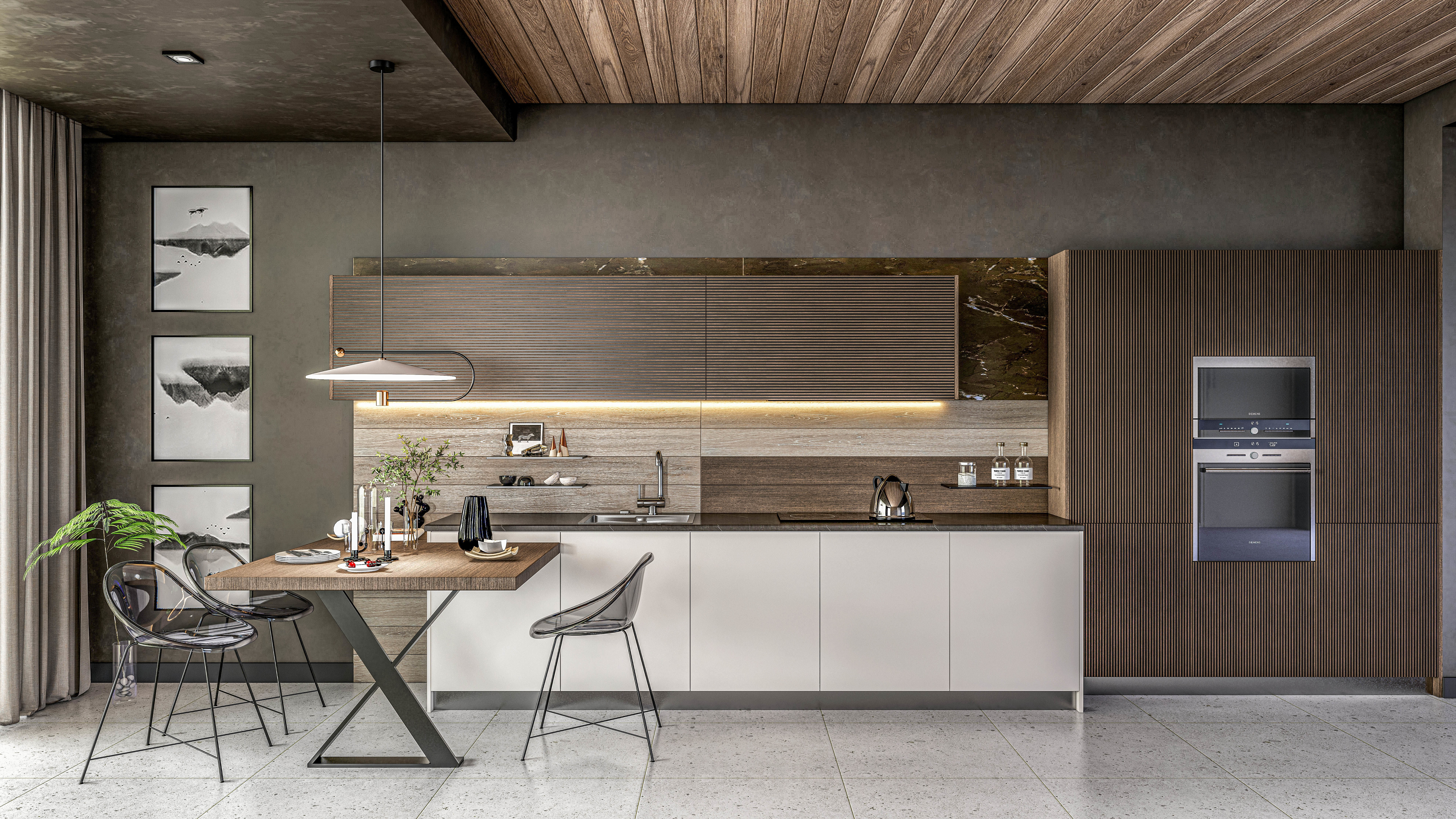 Kitchen fully parametric Resizable manufacturable 0017 3D model_10