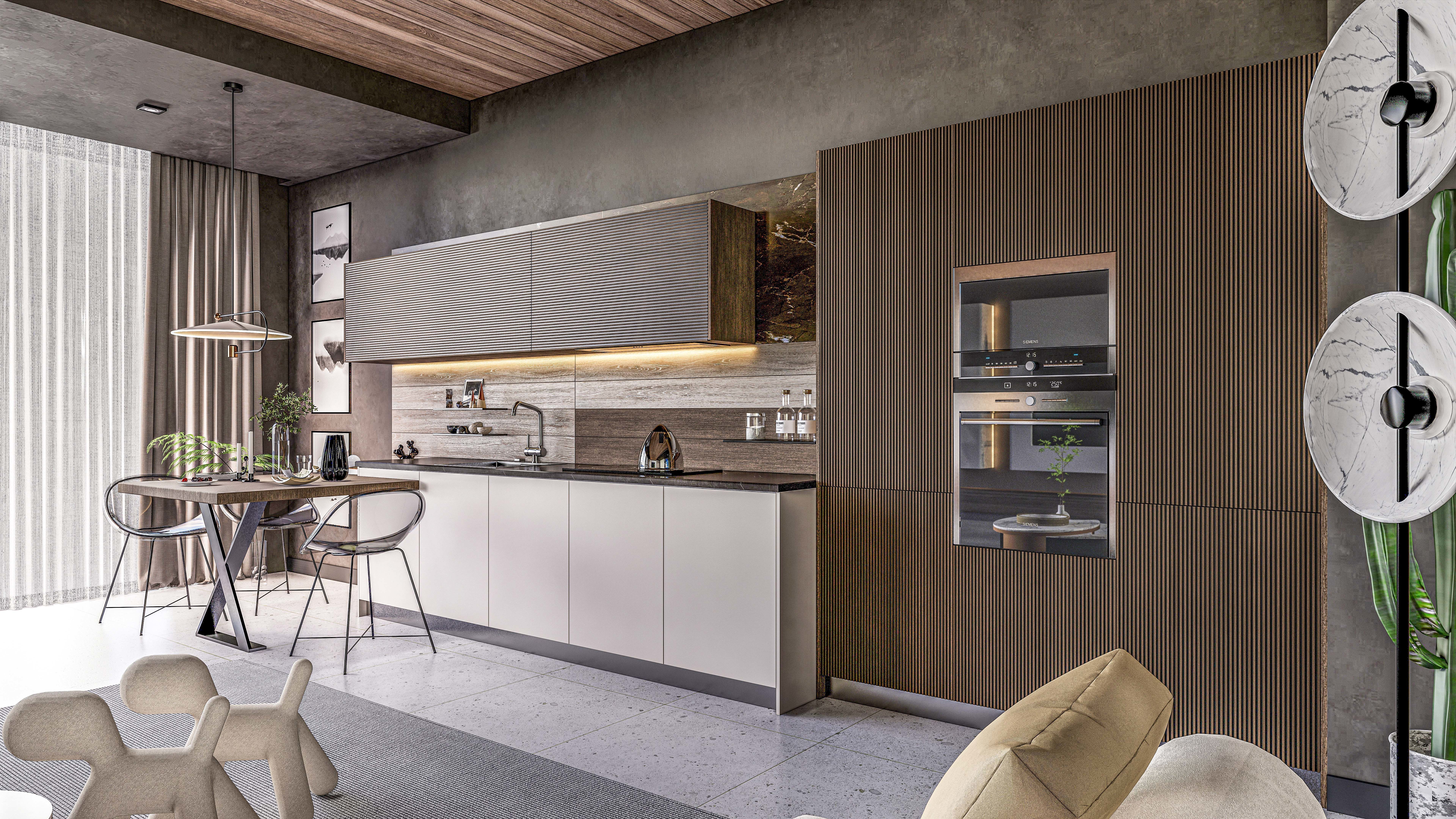 Kitchen fully parametric Resizable manufacturable 0017 3D model_7