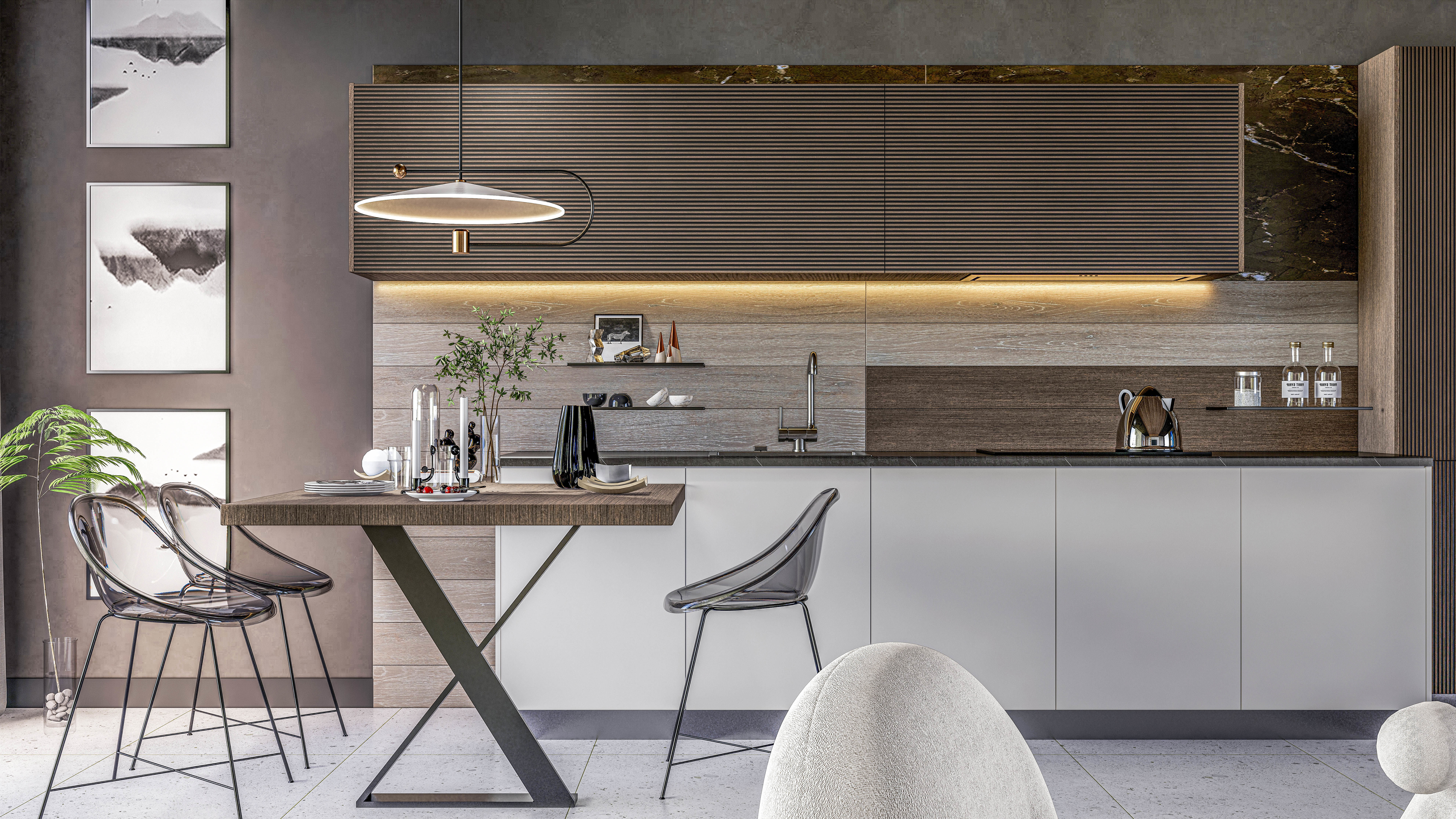 Kitchen fully parametric Resizable manufacturable 0017 3D model_8