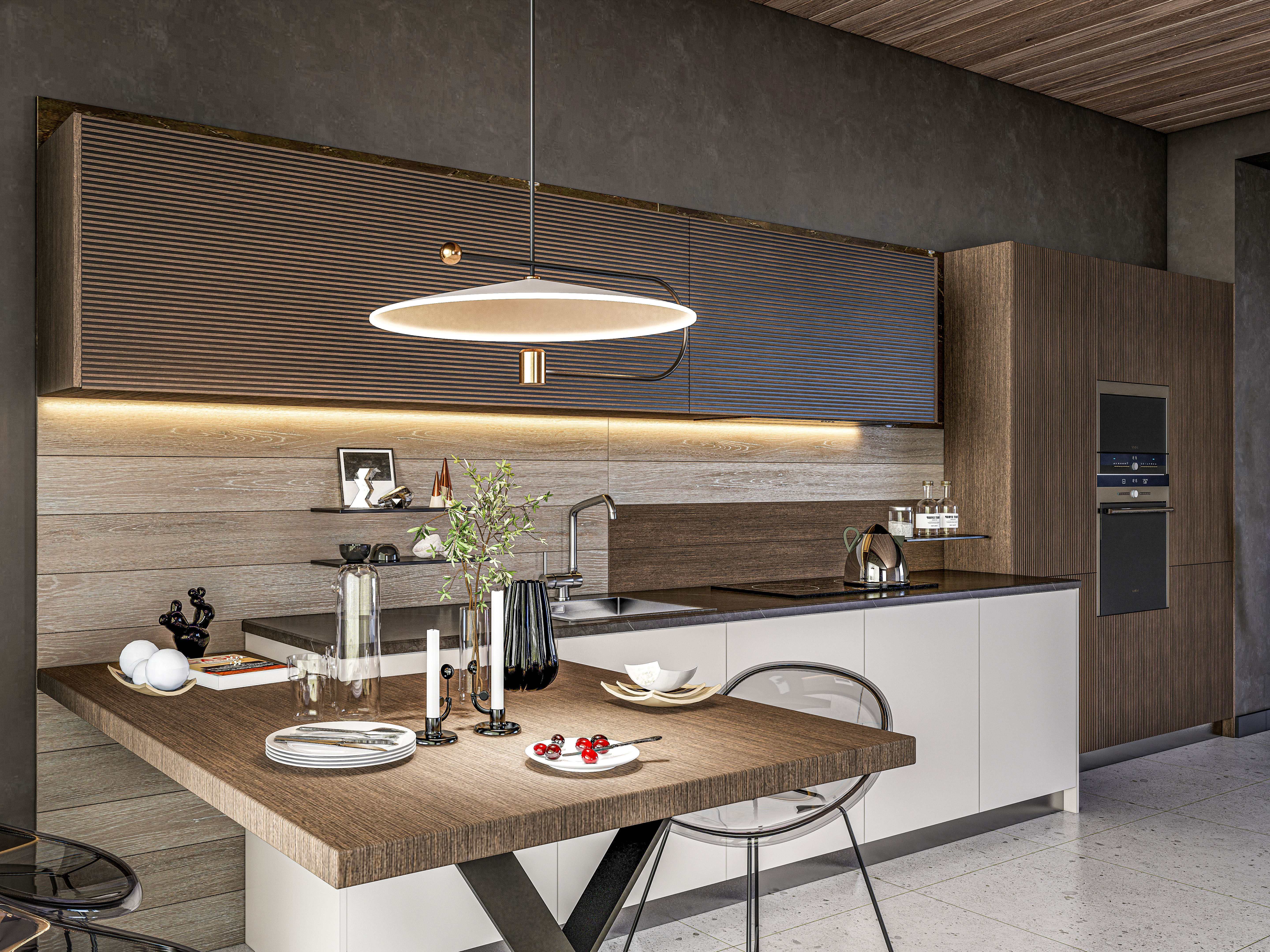 Kitchen fully parametric Resizable manufacturable 0017 3D model_17