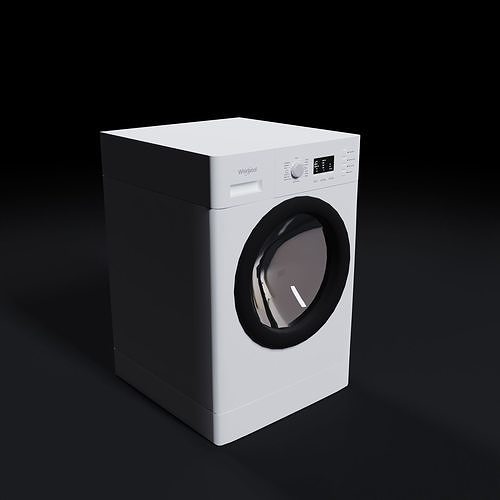 Whirlpool Washing Machine Low-poly 3D model