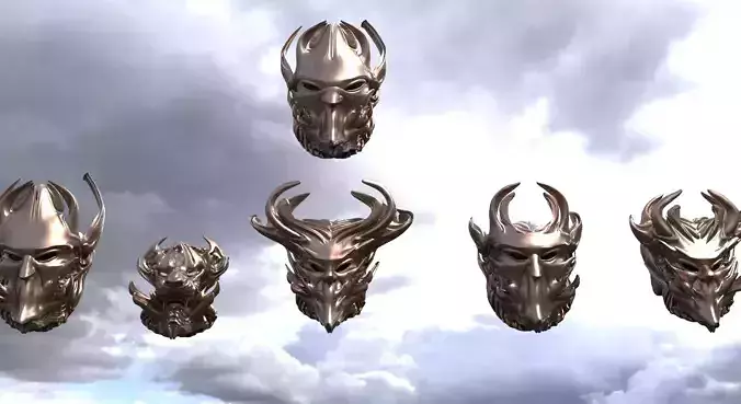 Druid mask collection 1 3D model