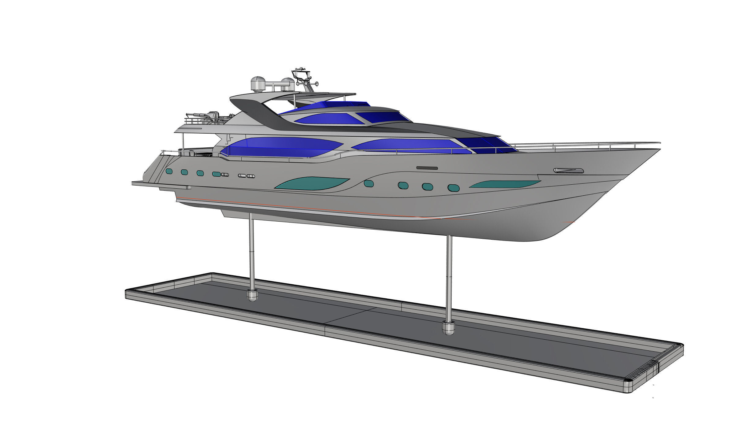 Yacht 32meter 3D model_9