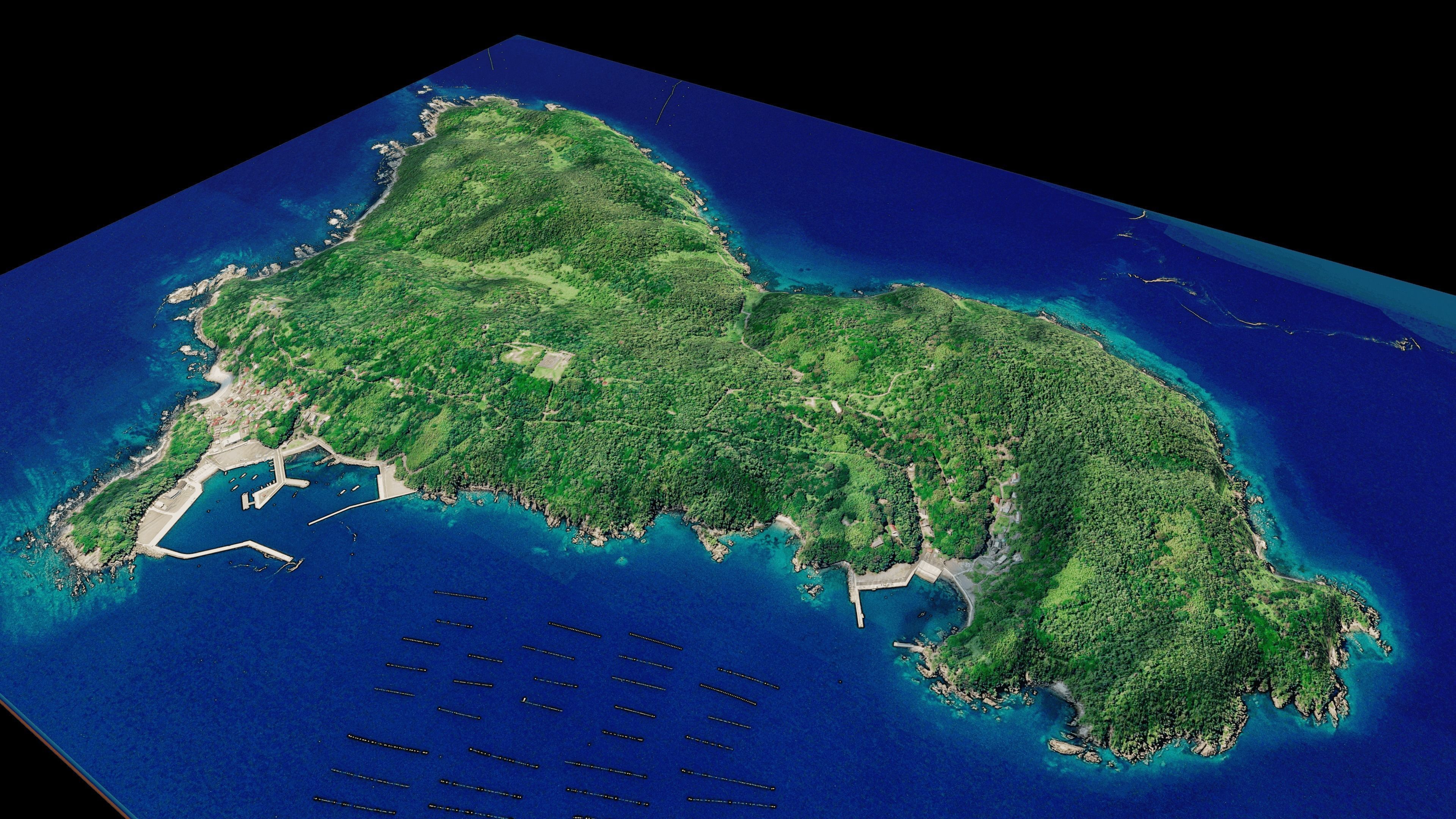 Tashirojima Island 3d Model Terrain 3D model_3