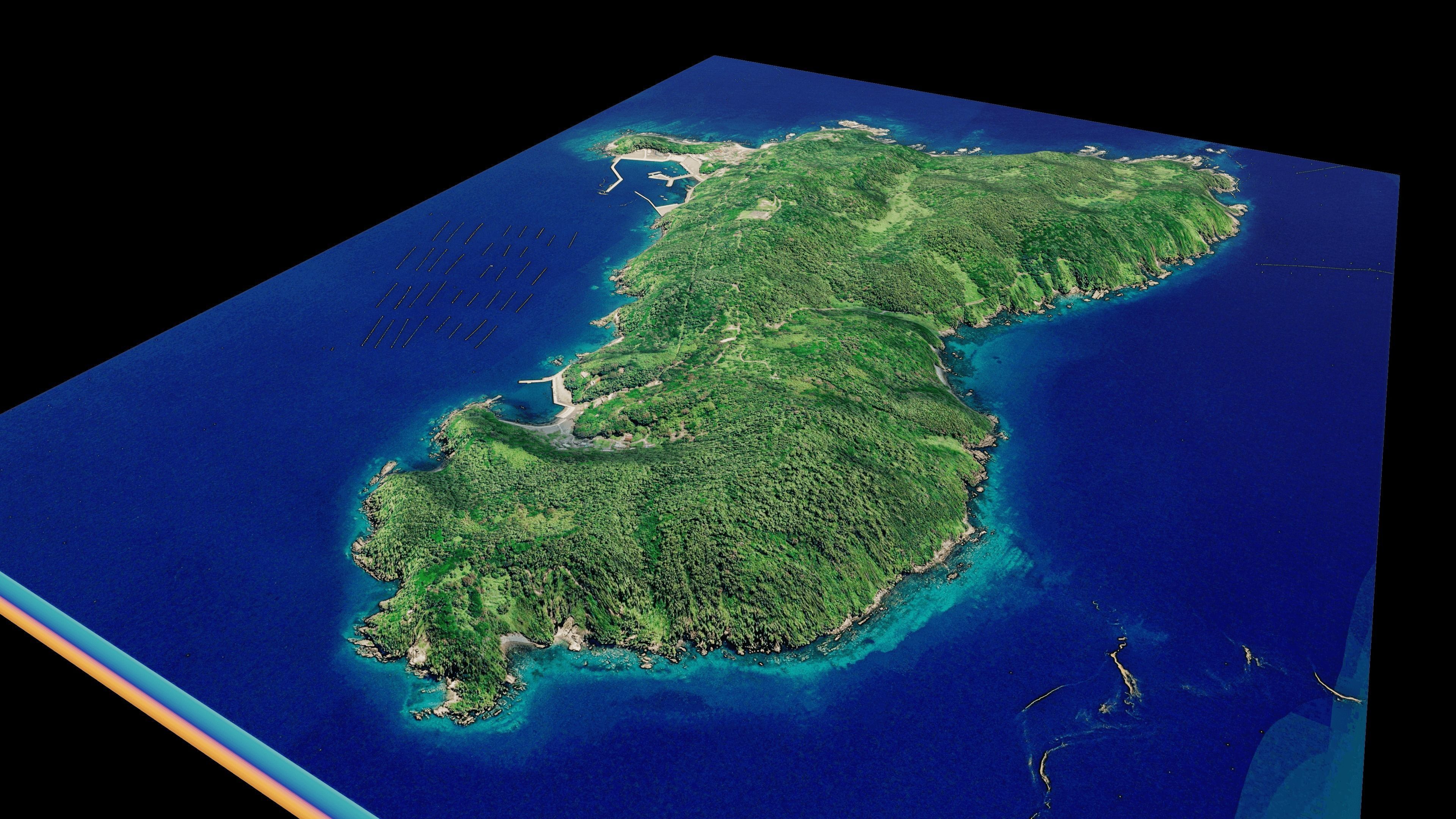 Tashirojima Island 3d Model Terrain 3D model_7