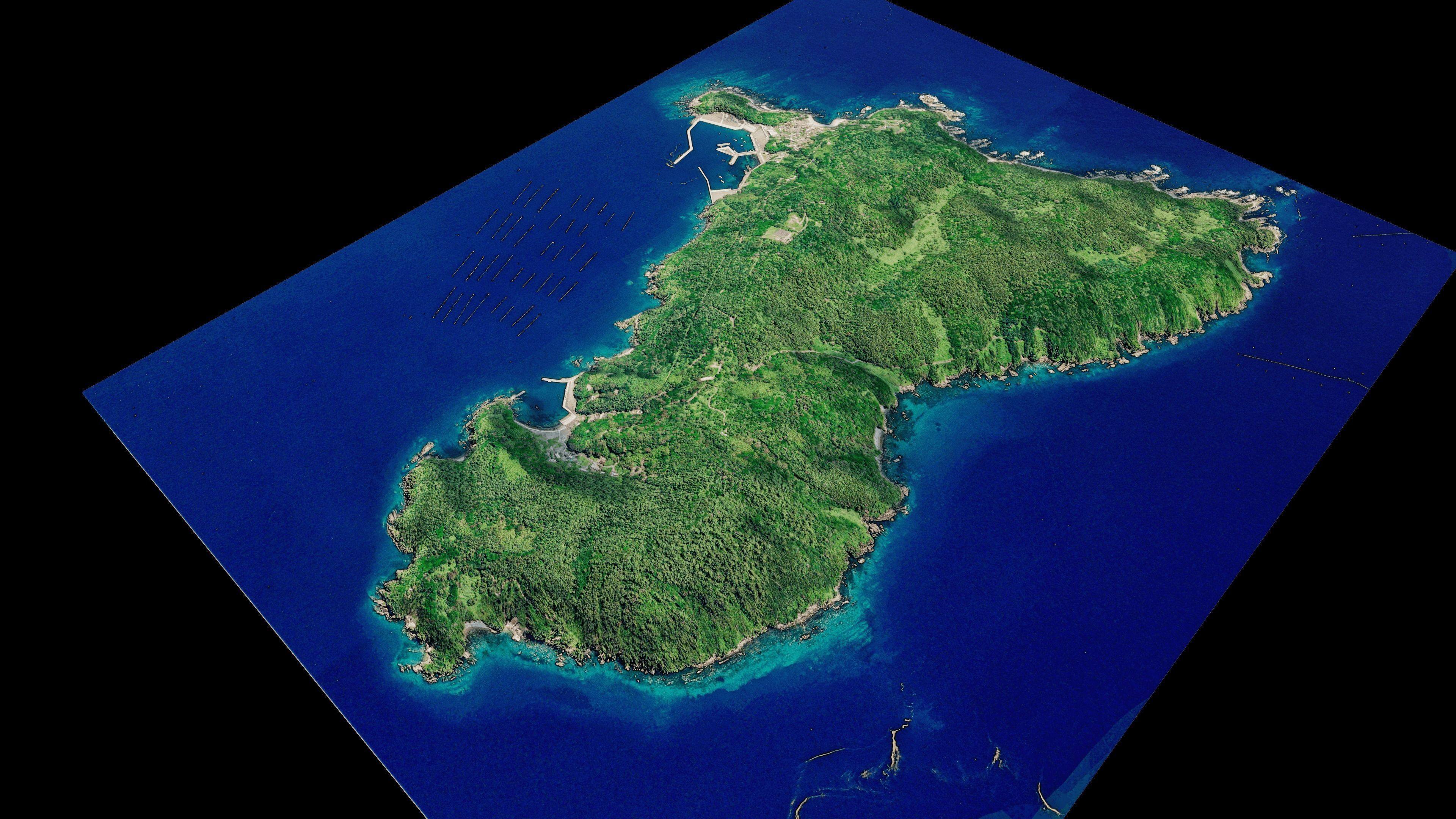 Tashirojima Island 3d Model Terrain 3D model_6