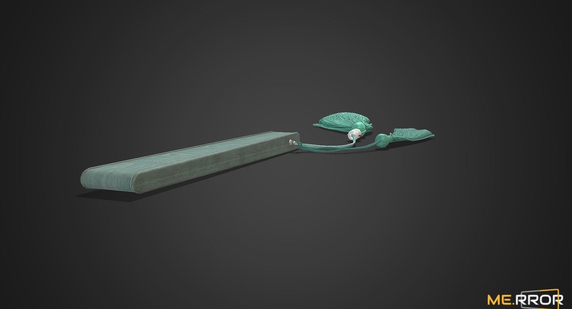 Game Ready Traditonal Jade Fan Low-poly 3D model_5