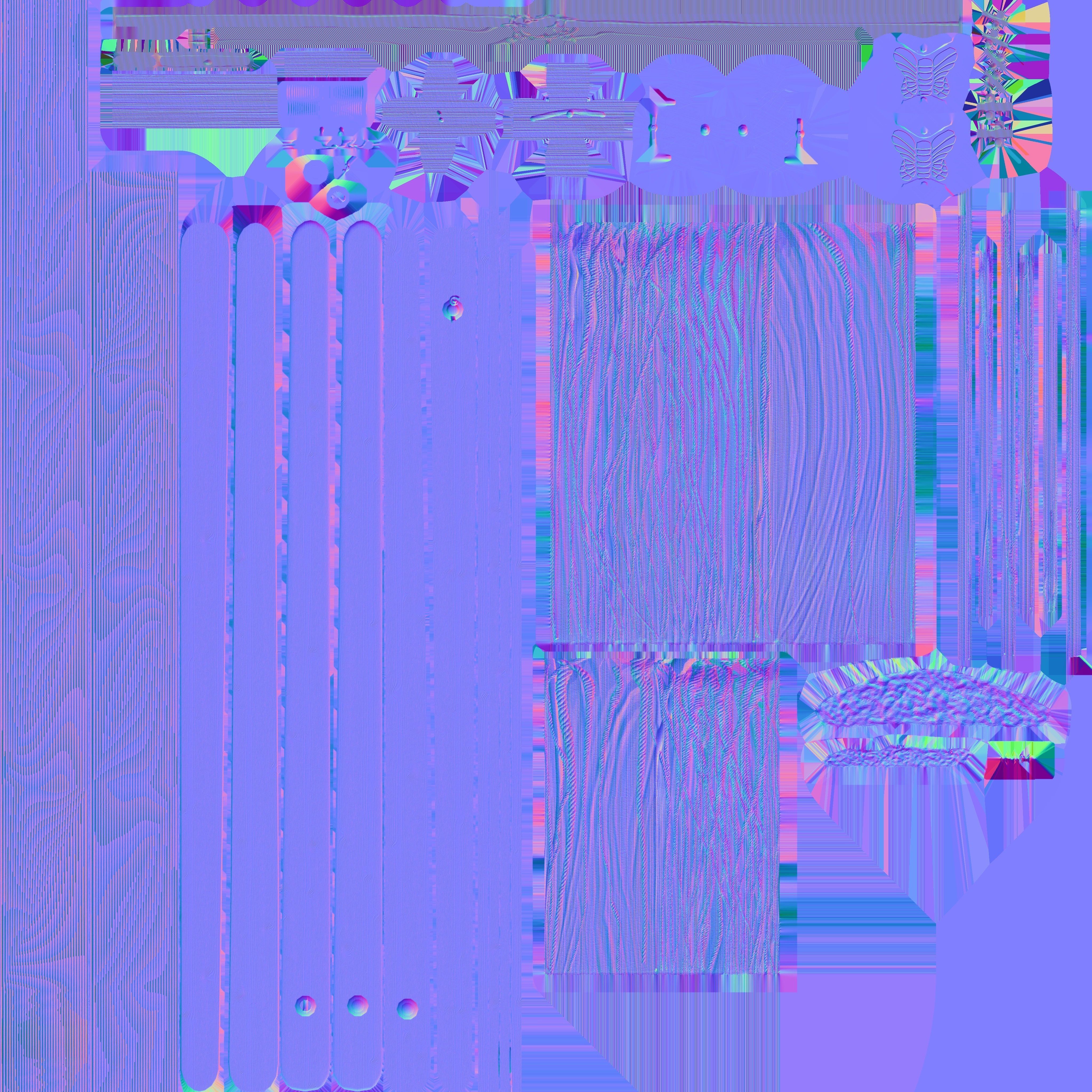 Game Ready Traditonal Jade Fan Low-poly 3D model_16