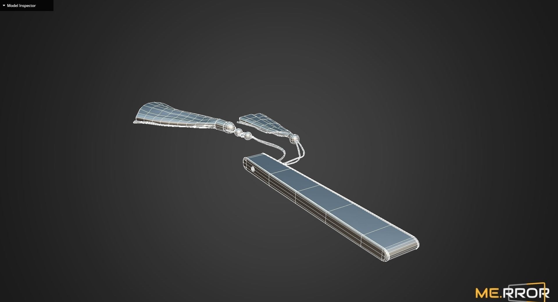 Game Ready Traditonal Jade Fan Low-poly 3D model_9