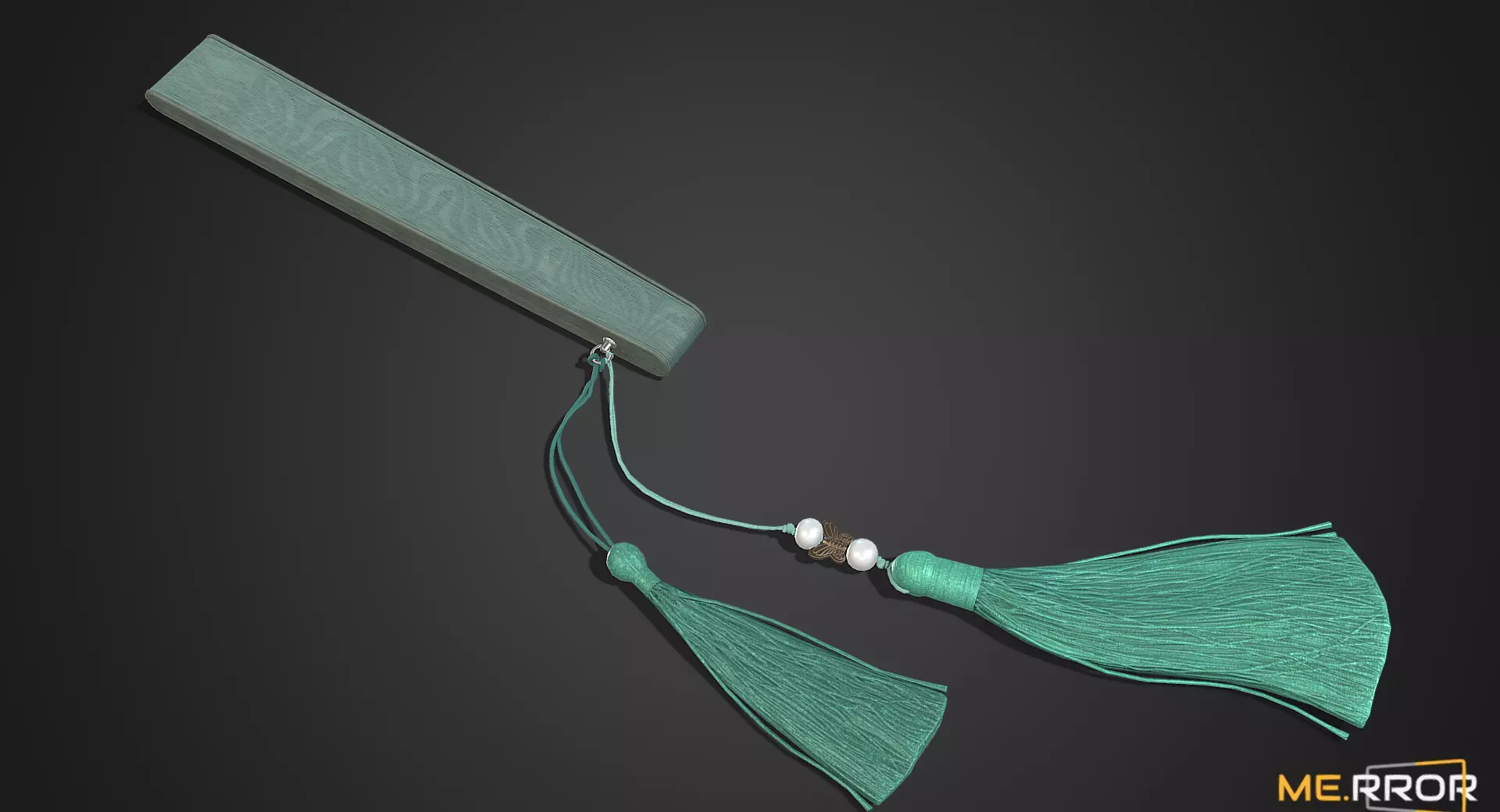 Game Ready Traditonal Jade Fan Low-poly 3D model_0
