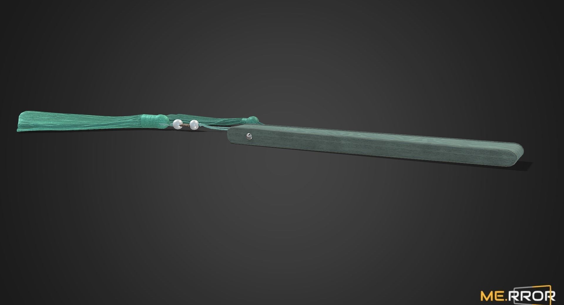 Game Ready Traditonal Jade Fan Low-poly 3D model_2