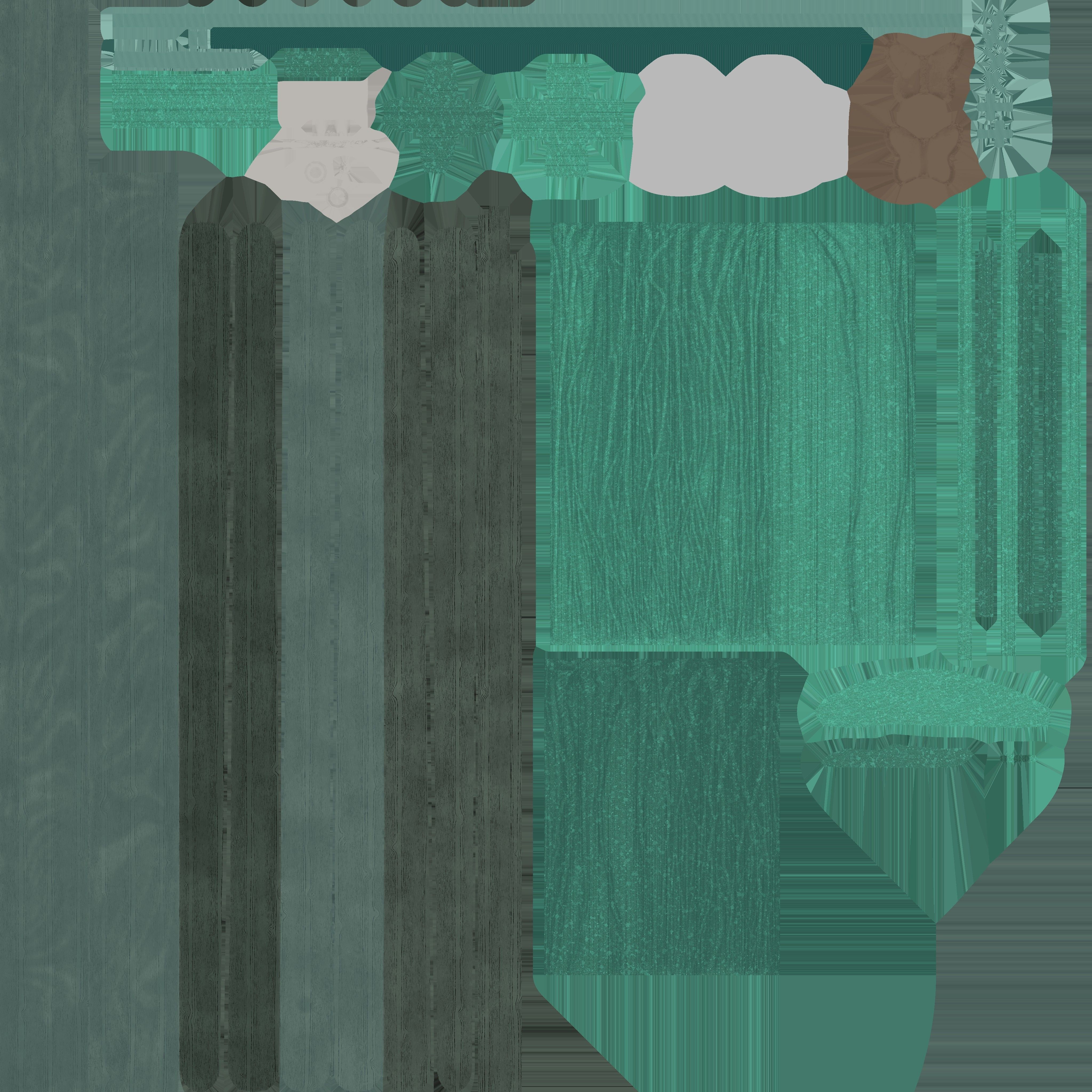 Game Ready Traditonal Jade Fan Low-poly 3D model_14