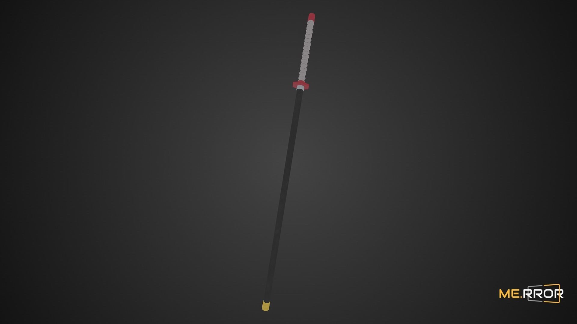 Game Ready Sword Katana Low-poly 3D model_4