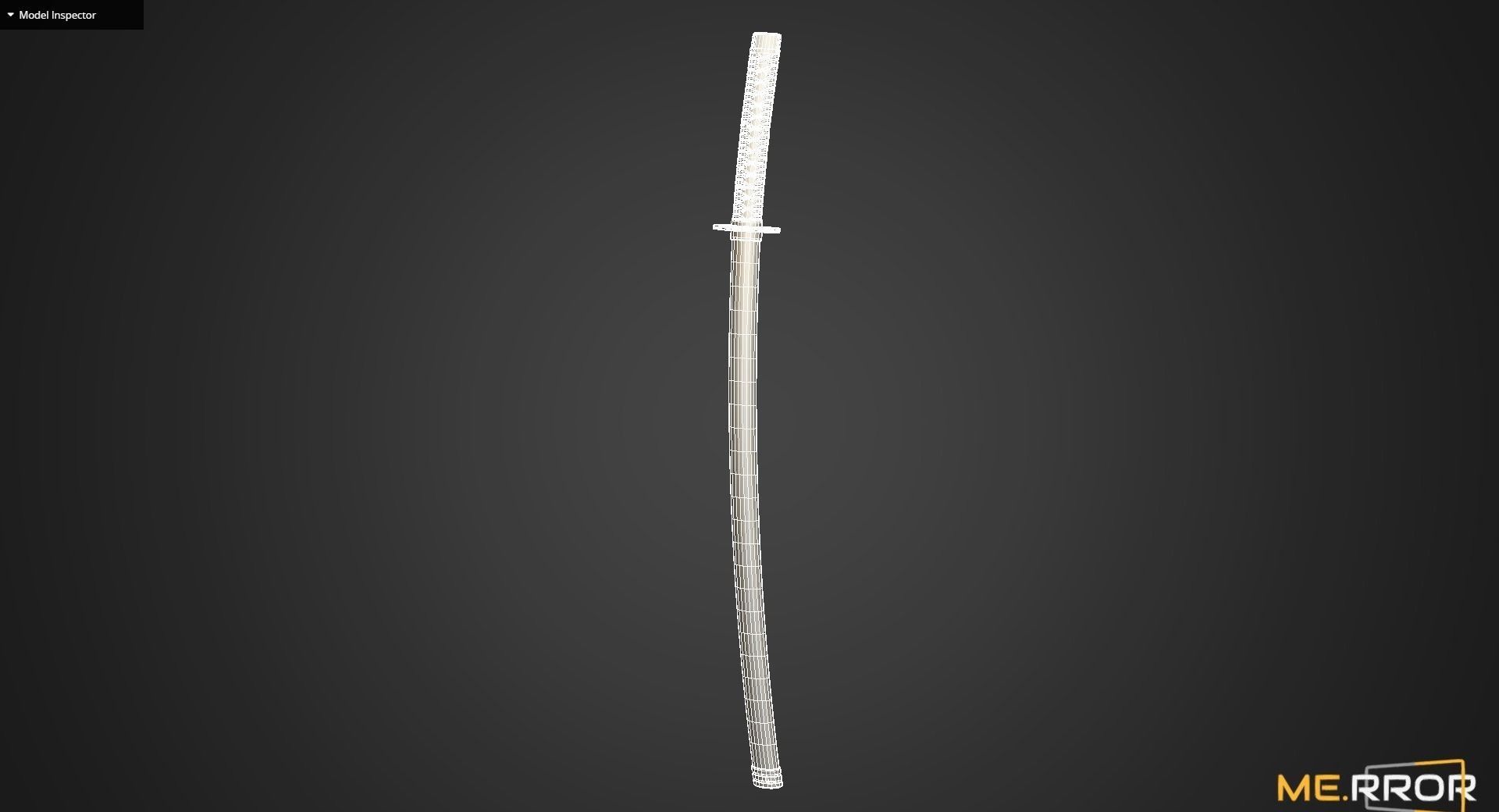 Game Ready Sword Katana Low-poly 3D model_10