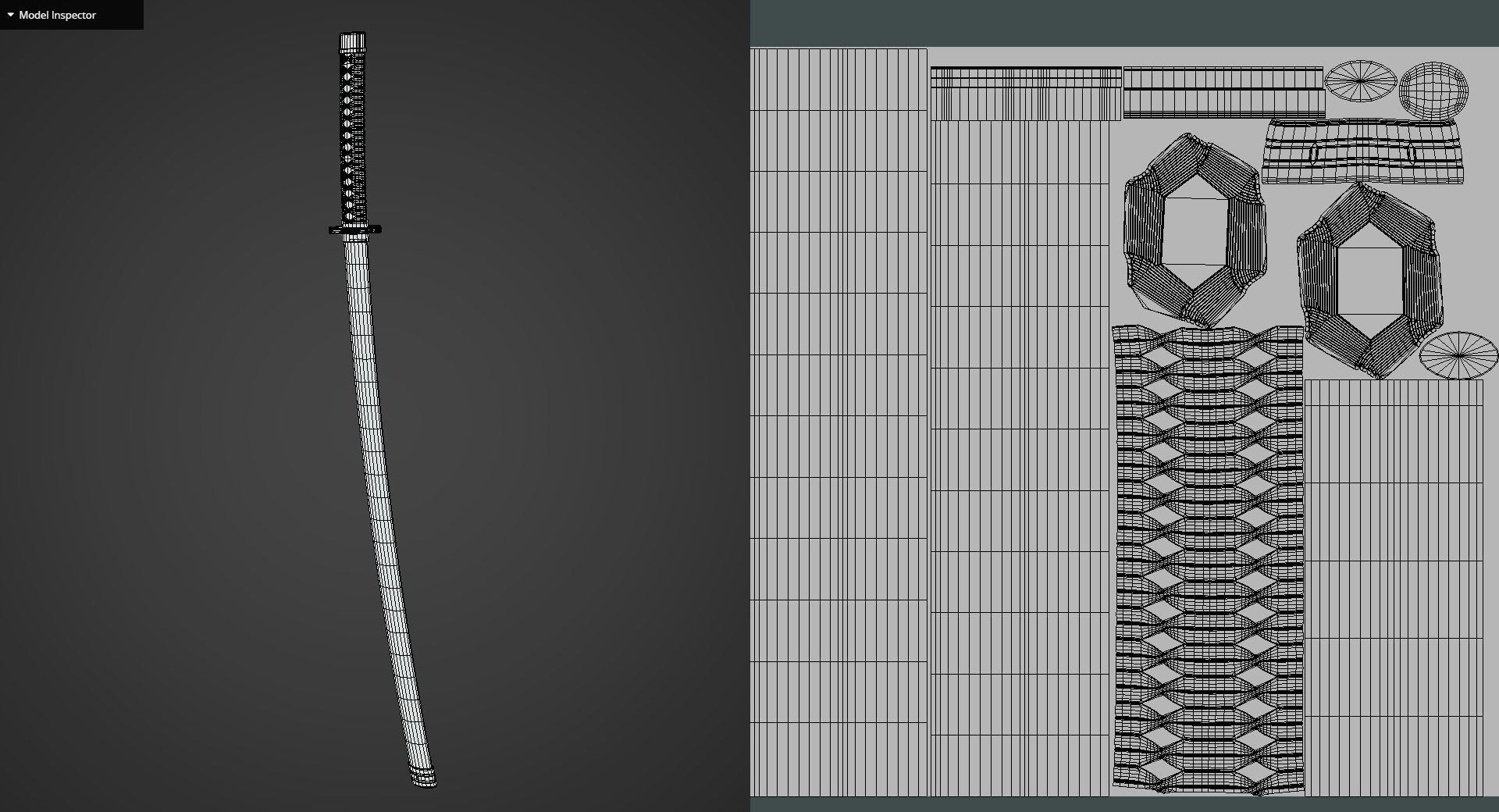 Game Ready Sword Katana Low-poly 3D model_12