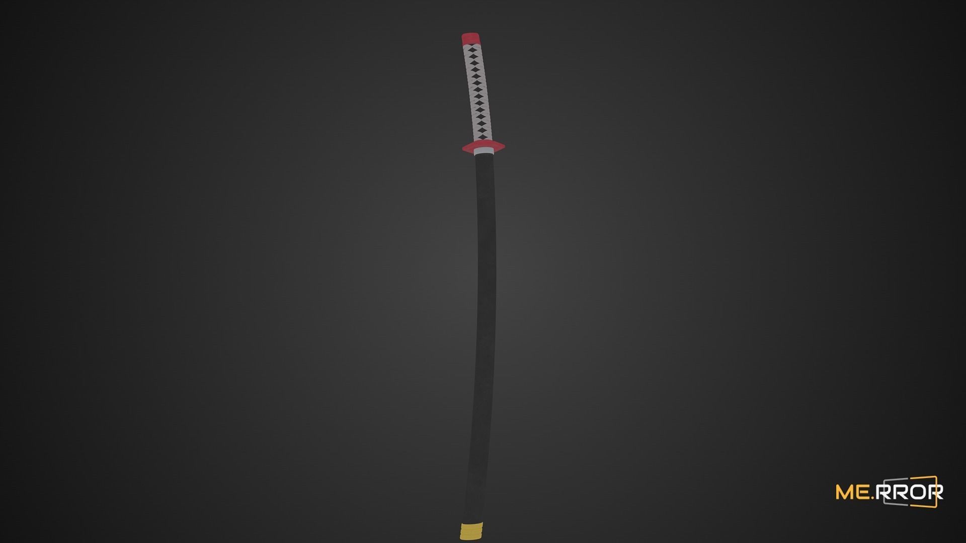 Game Ready Sword Katana Low-poly 3D model_6